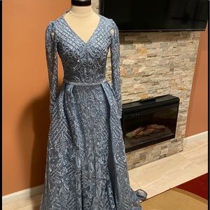 Long gown with over skirt